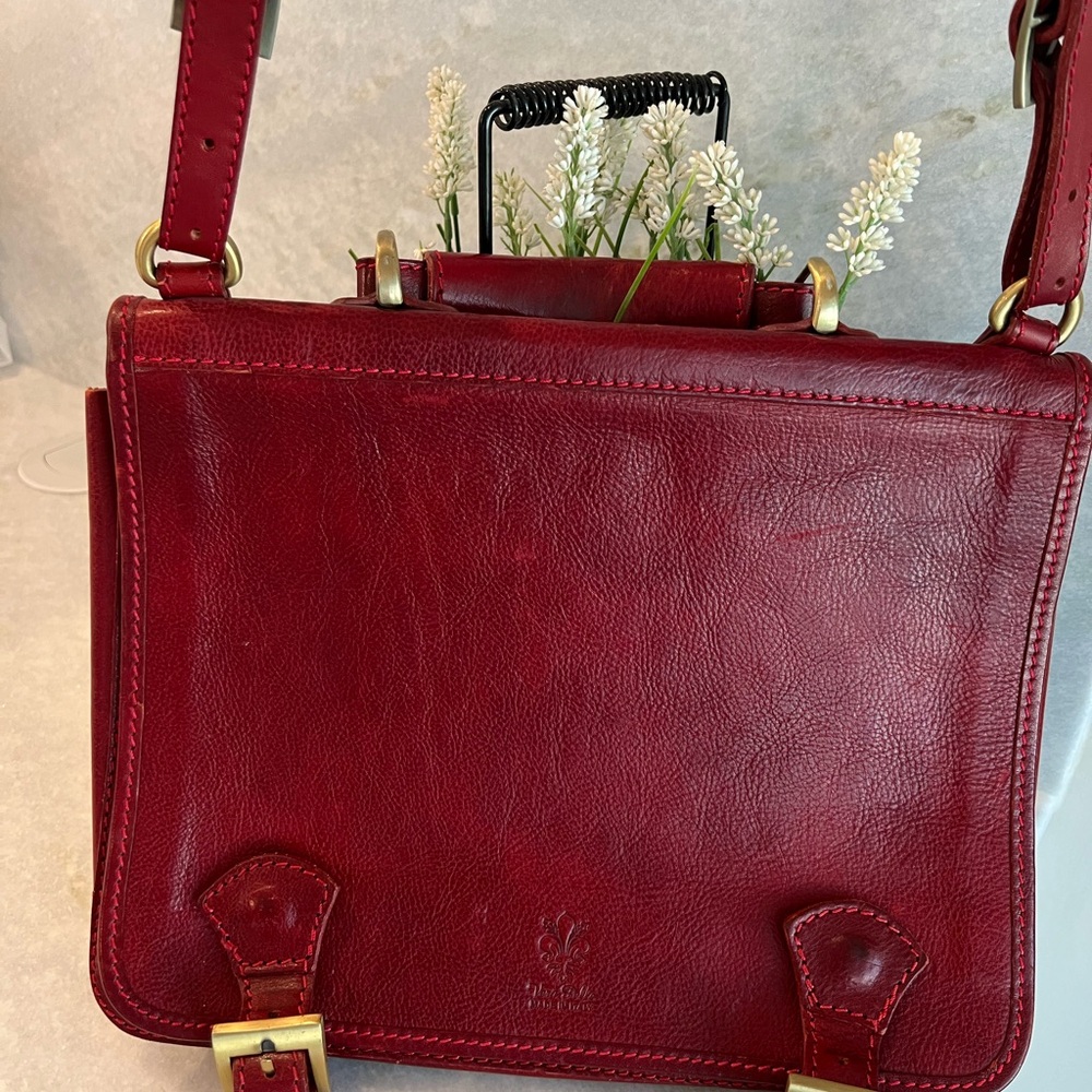 Vera Pelle cross body leather messenger bag